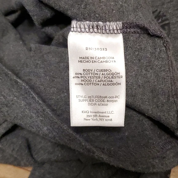 Timberland long sleeve hooded crew neck heavyweight knit top tshirt - Picture 6 of 7